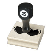 ハートモノグラムウッドアートスタンプ ラバースタンプ (スタンプ)