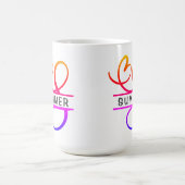 ハートモノグラムカスタムコーヒーマグ – レターS コーヒーマグカップ (中央)