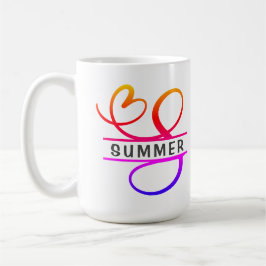 ハートモノグラムカスタムコーヒーマグ – レターS コーヒーマグカップ