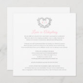 ハートモノグラムライブストリーミングウェディングラブアダプティング 案内状 (正面/裏面)