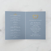 ハートモノグラム写真金ゴールドグレイ結婚ブルー プログラム (内部)