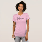 ハートモノグラム結婚式ラストネーム Tシャツ (正面フル)