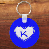 ハートモノグラム キーホルダー (正面)