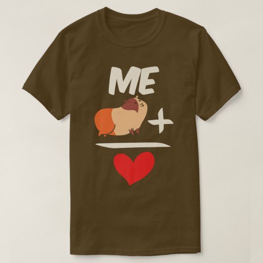 ハートモルモットの飼い主の動物ペットの恋人の齧歯動物 Tシャツ (デザイン正面)