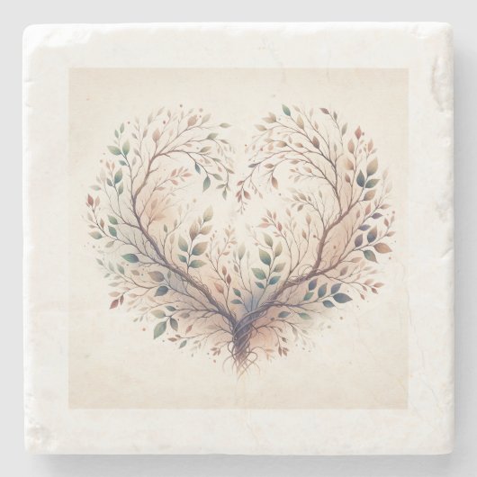 ハートユニークストーンコースター ストーンコースター (正面)