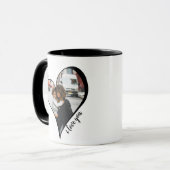 ハートユニークママ大好きカスタムPhoto マグカップ (正面左)