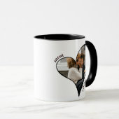 ハートユニークママ大好きカスタムPhoto マグカップ (正面右)