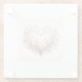 ハートユニークモノグラム ガラスコースター (裏面)