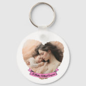 ハートユー、カスタム文字および写真 キーホルダー (正面)