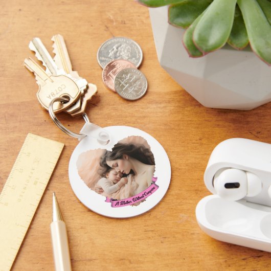 ハートユー、カスタム文字および写真 キーホルダー (デスク)