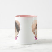 ハートユー、カスタム文字および写真 マグカップ (中央)