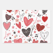 「ハートユー」ロマンチック ラッピングペーパーシート (正面2)