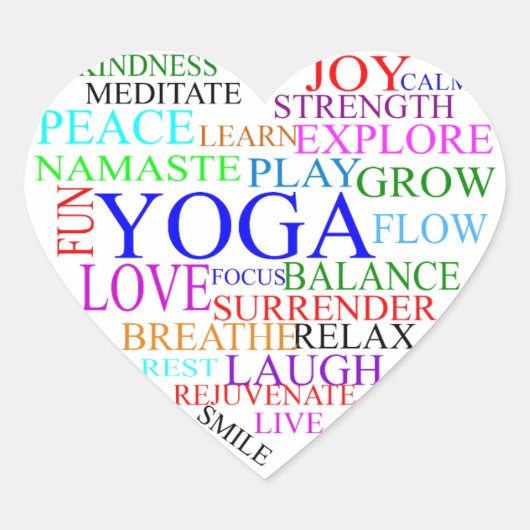 ハートヨガステッカー ハートシール (正面)