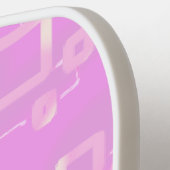 ハートライトピンクティントスクウェアPickleballパドル ピックルボールラケット (左詳細)