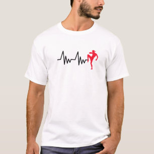 ハートラインスポーツムアイタイボクシング武術アートハート Tシャツ