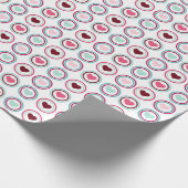 ハートラウンドかわいらしバレンタイン ラッピングペーパー (角)