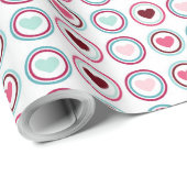 ハートラウンドかわいらしバレンタイン ラッピングペーパー (ロールコーナー)