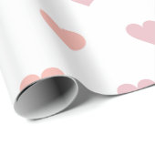 ハートラッカスタムプ紙赤バレンタインデー ラッピングペーパー (ロールコーナー)