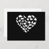 ハートラットマウス動物愛好家齧歯類ネズミペットギフト ポストカード (正面/裏面)