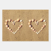 ハートラッピング紙フラットシートセット3 ラッピングペーパーシート (正面3)