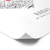 ハートラバットシティの地図(モロッコ) ポスター (角)