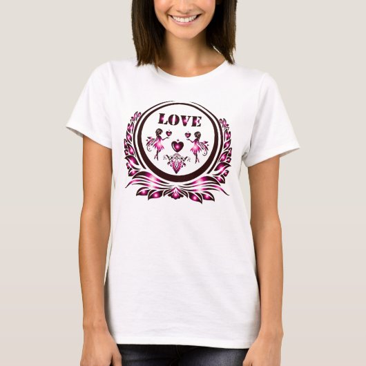 ハートラバー婦人服シャツ Tシャツ (正面)