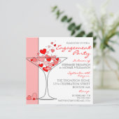 ハートラブカクテル婚約パーティ招待状 招待状 (スタンド正面)