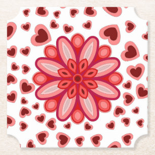 ハートラブガールフレンド妻周年記念ギフトパーティー ペーパーコースター