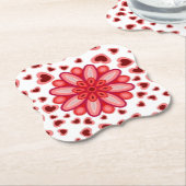 ハートラブガールフレンド妻周年記念ギフトパーティー ペーパーコースター (アングル)