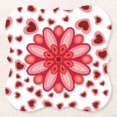 ハートラブガールフレンド妻周年記念ギフトパーティー ペーパーコースター (正面)