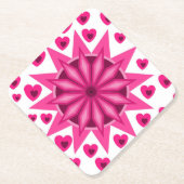 ハートラブガールフレンド妻周年記念ギフトパーティー ペーパーコースター (正面)