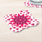 ハートラブガールフレンド妻周年記念ギフトパーティー ペーパーコースター (アングル)