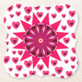 ハートラブガールフレンド妻周年記念ギフトパーティー ペーパーコースター (正面)