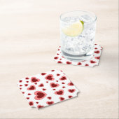 ハートラブガールフレンド妻周年記念ギフトパーティー ペーパーコースター (インサイチュ)