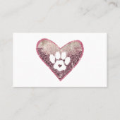 ハートラブクオーツペットシッターグルーミングポー 名刺 (裏面)