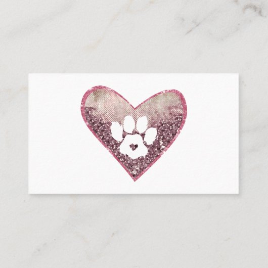 ハートラブクオーツペットシッターグルーミングポー 名刺 (裏面)