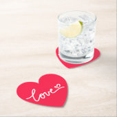 ハートラブコースター結婚式の引き出物 ペーパーコースター (インサイチュ)