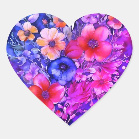 ハートラブステッカー ハートシール (正面)