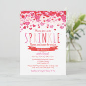 ハートラブスプレンベビーシャワー招待状 招待状 (スタンド正面)