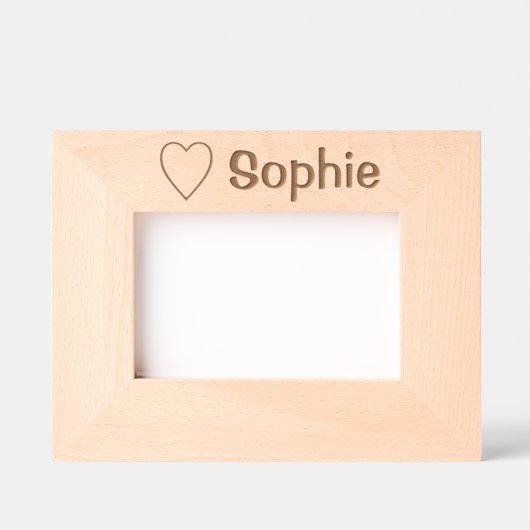 ハートラブソフィー（名前） レーザー彫刻フレーム (正面)