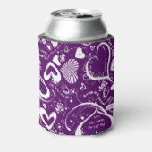 ハートラブドードルパープルホワイトドリンククーラーボックス 缶クーラー (缶裏面)