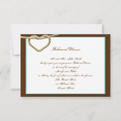 ハートラブノットウェスタンのリ結婚ハーサルディナー 招待状 (正面)