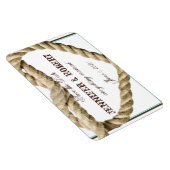 ハートラブノットウェスタンウェディング日付を保存 マグネット (右側)