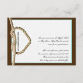 ハートラブノットウェスタン結婚ズインサートカード エンクロージャーカード (正面)