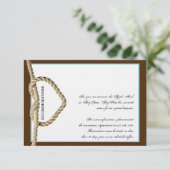 ハートラブノットウェスタン結婚ズインサートカード エンクロージャーカード (スタンド正面)