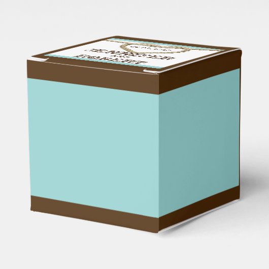 ハートラブノットウェスタン結婚式の引き出物ボックス フェイバーボックス (正面サイド)