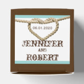 ハートラブノットウェスタン結婚式の引き出物ボックス フェイバーボックス (上部)