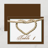 ハートラブノット結婚ウェスタンのテーブル番号 ポストカード (正面/裏面)