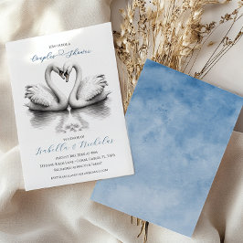 ハートラブバーズカップルブライダルシャワー 招待状