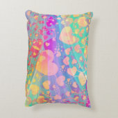 ハートラブパターンパステルデザイン アクセントクッション (裏面(縦))